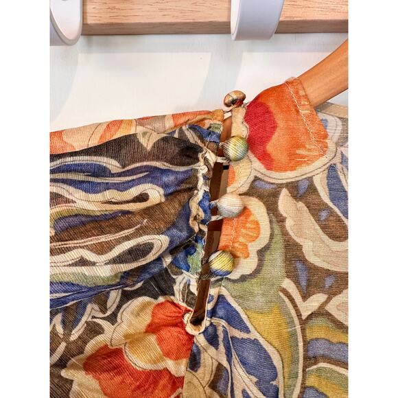 IXIAH Casablanca Midi Silk Linen Floral Dress Women's Size 4 STUNNING! NWOT! - Picture 11 of 11